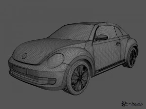 volkswagen beetle convertible 2013 3D Model