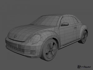 volkswagen beetle convertible 2013 3D Model