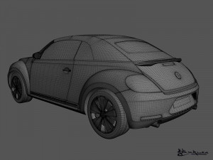 volkswagen beetle convertible 2013 3D मॉडल