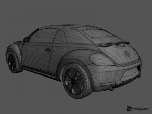 volkswagen beetle convertible 2013 3D Model