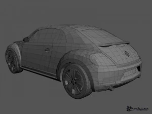 volkswagen beetle convertible 2013 3D Model