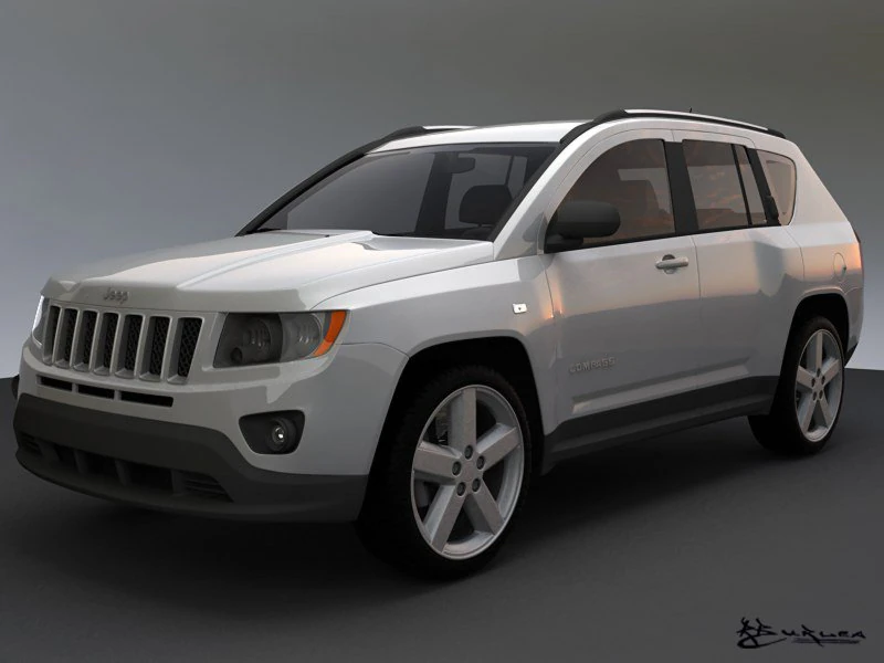 jeep compass 2011 3D Model .c4d .max .obj .3ds .fbx .stl .blend 