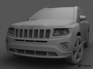 jeep compass 2011 3D Model