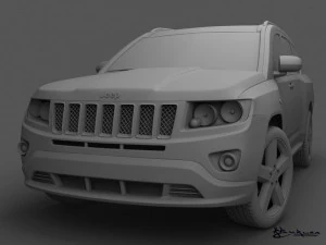jeep compass 2011 3D Model