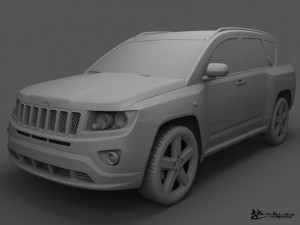 jeep compass 2011 3D Model