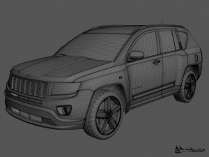 jeep compass 2011 3D Model