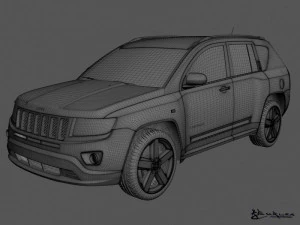 jeep compass 2011 3D Model
