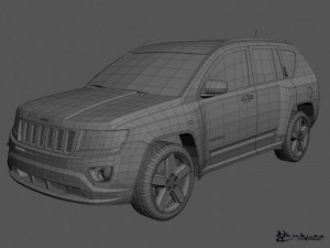 jeep compass 2011 3D Model