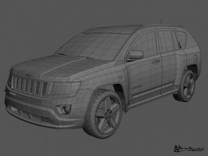 jeep compass 2011 3D Model