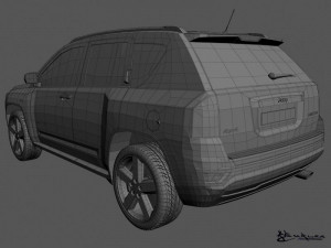 jeep compass 2011 3D Model
