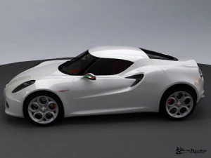 alfa romeo 4c concept 2011 3D Model