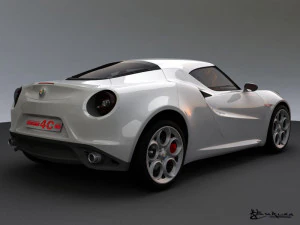 alfa romeo 4c concept 2011 3D Model
