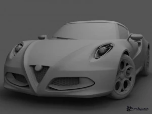 alfa romeo 4c concept 2011 3D Model