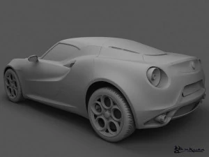 alfa romeo 4c concept 2011 3D Model