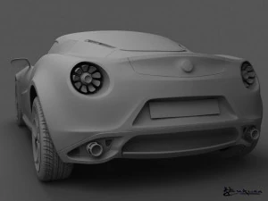 alfa romeo 4c concept 2011 3D Model