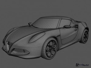 alfa romeo 4c concept 2011 3D Model