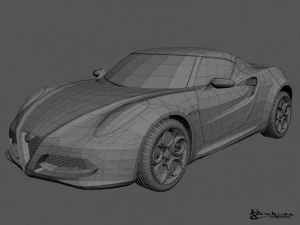 alfa romeo 4c concept 2011 3D Model