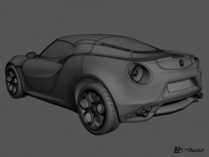 alfa romeo 4c concept 2011 3Dモデル