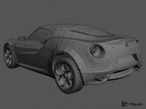 alfa romeo 4c concept 2011 3Dモデル