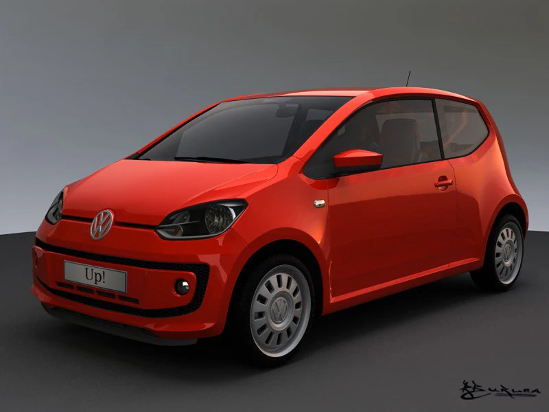 volkswagen up 3 doors 2012 3D Model .c4d .max .obj .3ds .fbx .stl .blend 
