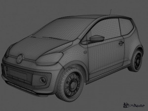volkswagen up 3 doors 2012 3D मॉडल