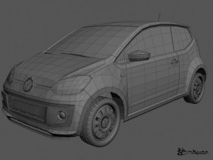 volkswagen up 3 doors 2012 3D मॉडल