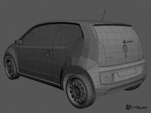 volkswagen up 3 doors 2012 3D Model