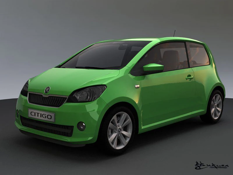 skoda citigo 3 doors 2012 3D Model .c4d .max .obj .3ds .fbx .stl .blend 