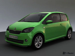 skoda citigo 3 doors 2012 3D Model