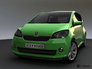 skoda citigo 3 doors 2012 Modello 3D