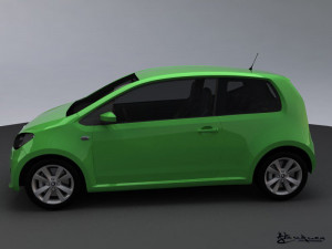 skoda citigo 3 doors 2012 Modello 3D