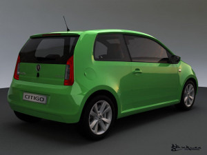 skoda citigo 3 doors 2012 Modello 3D