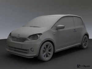 skoda citigo 3 doors 2012 Modello 3D
