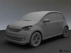 skoda citigo 3 doors 2012 3D Model