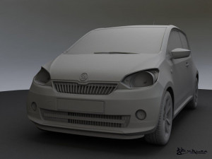 skoda citigo 3 doors 2012 Modello 3D