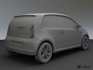 skoda citigo 3 doors 2012 Modello 3D
