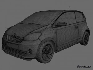 skoda citigo 3 doors 2012 3D Model
