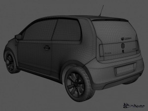 skoda citigo 3 doors 2012 Modello 3D
