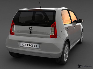 skoda citigo 5doors 2013 Modèle 3D