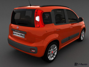 fiat panda 2013 3D Model