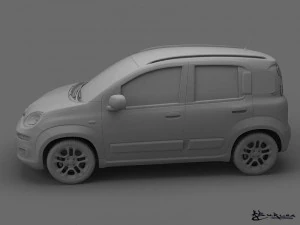 fiat panda 2013 3D Model
