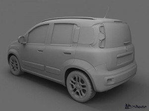 fiat panda 2013 3D Model