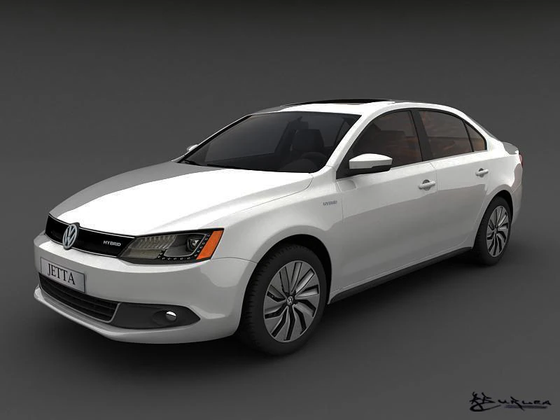 volkswagen jetta hybrid 2013 3D Model .c4d .max .obj .3ds .fbx .stl .blend 