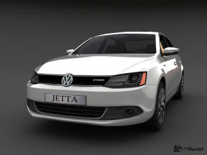 volkswagen jetta hybrid 2013 3D Model