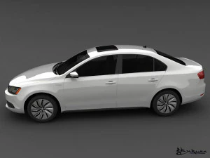 volkswagen jetta hybrid 2013 3D Model