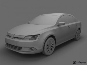 volkswagen jetta hybrid 2013 Model 3D