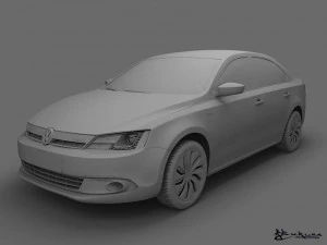 volkswagen jetta hybrid 2013 3D Model