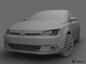 volkswagen jetta hybrid 2013 Model 3D