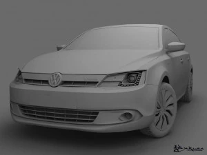 volkswagen jetta hybrid 2013 3D Model