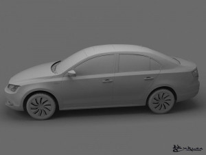 volkswagen jetta hybrid 2013 Model 3D